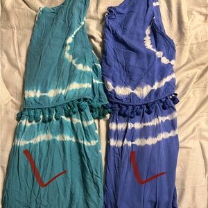 Tank top rompers. Size large.